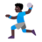 Man Playing Handball: Dark Skin Tone