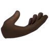 Palm Up Hand: Dark Skin Tone Emoji 🫴🏿 image - WhatsApp style