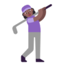 Woman Golfing: Medium-Dark Skin Tone Emoji 🏌🏾‍♀️ image - Microsoft Classic 2D style