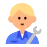 Man Mechanic: Medium-Light Skin Tone Emoji 👨🏼‍🔧 image - Tossface style
