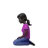 Woman Kneeling: Dark Skin Tone
