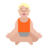 Person In Lotus Position: Medium-Light Skin Tone
