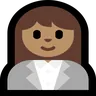 Woman Office Worker: Medium Skin Tone Emoji 👩🏽‍💼 image - Microsoft Windows 10 Segoe UI Emoji style
