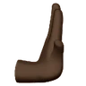 Rightwards Pushing Hand: Dark Skin Tone Emoji 🫸🏿 image - Huawei Harmony OS style