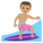 Person Surfing: Medium Skin Tone