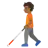 Person With White Cane: Medium-Dark Skin Tone
