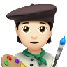 Artist: Light Skin Tone Emoji 🧑🏻‍🎨 image - Apple style