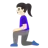 Woman Kneeling: Light Skin Tone
