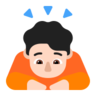 Person Bowing: Light Skin Tone Emoji 🙇🏻 image - Microsoft Classic 2D style