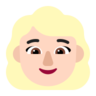 Woman: Light Skin Tone, Blond Hair Emoji 👱🏻‍♀️ image - Microsoft Classic 2D style