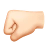 Left-Facing Fist: Light Skin Tone Emoji 🤛🏻 image - Huawei Harmony OS style