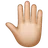 Raised Back Of Hand: Medium-Light Skin Tone