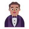 Man In Tuxedo: Medium Skin Tone Emoji 🤵🏽‍♂️ image - Microsoft Classic 2D style