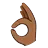 Ok Hand: Medium-Dark Skin Tone