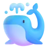 Emoji Balena che schizza 🐳 image - Microsoft 3D Fluent style
