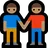 Men Holding Hands: Medium Skin Tone