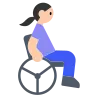 Woman In Manual Wheelchair: Light Skin Tone Emoji 👩🏻‍🦽 image - Tossface style