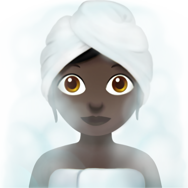 Woman In Steamy Room: Dark Skin Tone