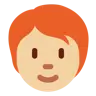 Person: Medium-Light Skin Tone, Red Hair Emoji 🧑🏼‍🦰 image - Twitter / X (Twemoji) style