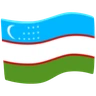 Flag: Uzbekistan Emoji 🇺🇿 image - Facebook Messenger (2016) style