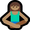 Woman In Lotus Position: Medium Skin Tone Emoji 🧘🏽‍♀️ image - Microsoft Windows 10 Segoe UI Emoji style