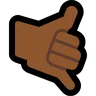Call Me Hand: Medium-Dark Skin Tone Emoji 🤙🏾 image - Microsoft Windows 10 Segoe UI Emoji style