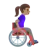 Woman In Manual Wheelchair Facing Right: Medium Skin Tone