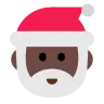 Santa Claus: Dark Skin Tone Emoji 🎅🏿 image - Tossface style