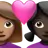 Couple With Heart: Woman, Woman, Medium Skin Tone, Dark Skin Tone