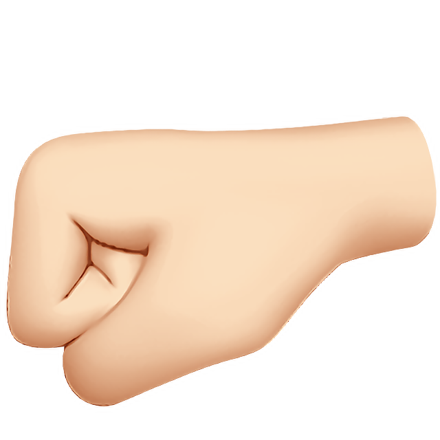 Left-Facing Fist: Light Skin Tone