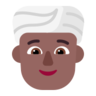 Person Wearing Turban: Medium-Dark Skin Tone Emoji 👳🏾 image - Microsoft Classic 2D style