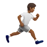 Person Running Facing Right: Medium-Dark Skin Tone Emoji 🏃🏾‍➡️ image - Apple style