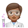 Scientist: Medium Skin Tone Emoji 🧑🏽‍🔬 image - WhatsApp style