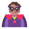 Supervillain: Medium Skin Tone Emoji 🦹🏽 image - Microsoft Classic 2D style