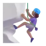 Woman Climbing: Medium Skin Tone Emoji 🧗🏽‍♀️ image - Microsoft 3D Fluent style