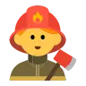 Man Firefighter Emoji 👨‍🚒 image - Tossface style