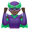 Man Supervillain: Dark Skin Tone Emoji 🦹🏿‍♂️ image - Samsung style