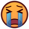 Visage pleurant bruyamment Emoji 😭 image - Emojidex style