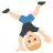 Person Cartwheeling: Medium-Light Skin Tone