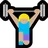 Woman Lifting Weights: Medium-Light Skin Tone