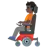 Person In Motorized Wheelchair: Dark Skin Tone