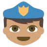 Police Officer: Medium Skin Tone Emoji 👮🏽 image - EmojiTwo style