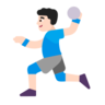 Man Playing Handball: Light Skin Tone Emoji 🤾🏻‍♂️ image - Microsoft Classic 2D style