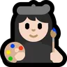 Woman Artist: Light Skin Tone Emoji 👩🏻‍🎨 image - Microsoft Windows 10 Segoe UI Emoji style