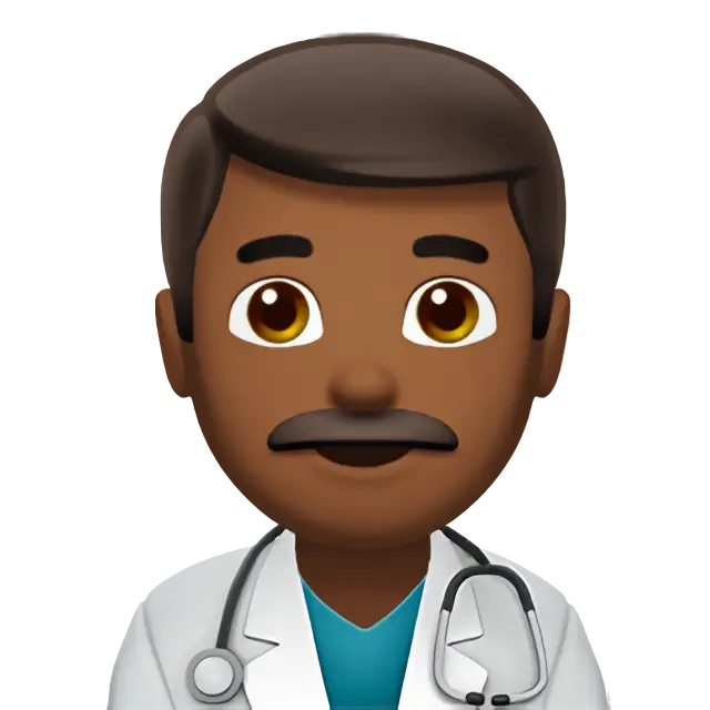 Man Health Worker: Medium-Dark Skin Tone