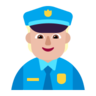 Police Officer: Medium-Light Skin Tone Emoji 👮🏼 image - Microsoft Classic 2D style