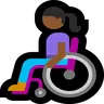 Woman In Manual Wheelchair: Medium-Dark Skin Tone Emoji 👩🏾‍🦽 image - Microsoft Windows 10 Segoe UI Emoji style