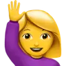Woman Raising Hand Emoji 🙋‍♀️ image - Apple style