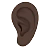 Ear: Dark Skin Tone