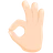 Ok Hand: Light Skin Tone